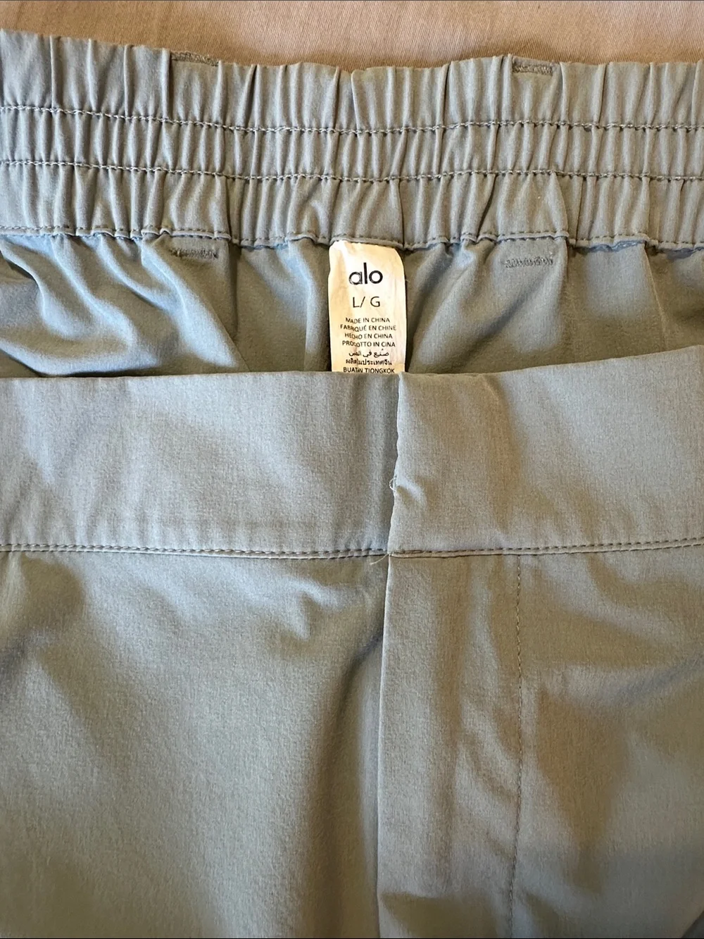 ALO Yoga Light Blue Wide-Leg High-Rise Trousers